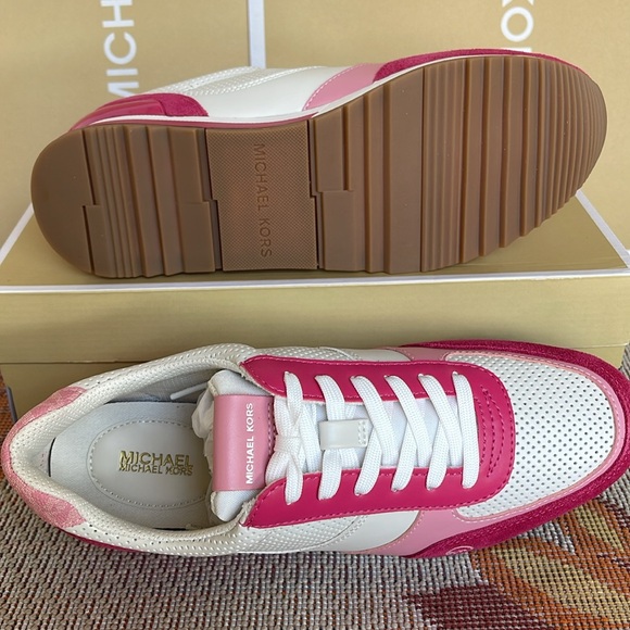 MICHEL KORS ANDI TRAINER
FAUX LEATHER/SUEDE
Electric Pink Multi 
Sneakers - Picture 3 of 16